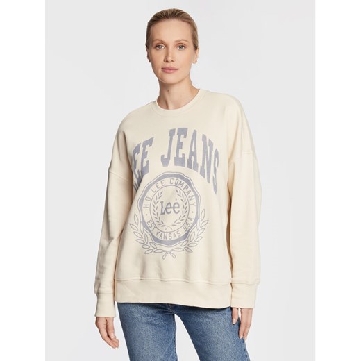 Lee Bluza L36ILJDN 112320666 Beżowy Oversize ze sklepu MODIVO w kategorii Bluzy damskie - zdjęcie 182730035