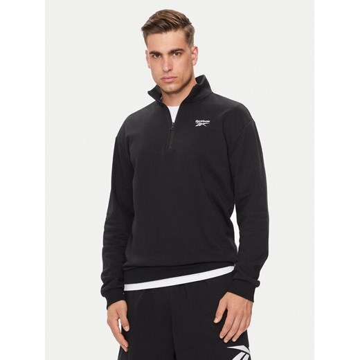 Reebok Bluza Identity Small Logo 100202886 Czarny Relaxed Fit ze sklepu MODIVO w kategorii Bluzy męskie - zdjęcie 182730048