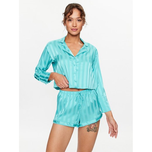 Hunkemöller Koszulka piżamowa 203163 Niebieski Comfortable Fit ze sklepu MODIVO w kategorii Piżamy damskie - zdjęcie 182730095