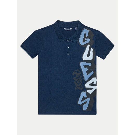 Guess Polo L4GP02 K8GA0 Granatowy Regular Fit ze sklepu MODIVO w kategorii T-shirty chłopięce - zdjęcie 182730108