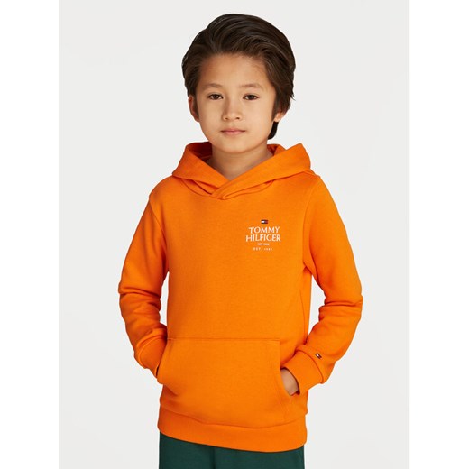 Tommy Hilfiger Bluza Logo Print KB0KB09193 Pomarańczowy Regular Fit ze sklepu MODIVO w kategorii Bluzy chłopięce - zdjęcie 182730109