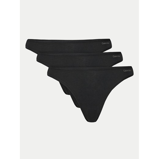 Calvin Klein Underwear Komplet 3 par stringów 000QD5217E Czarny ze sklepu MODIVO w kategorii Majtki damskie - zdjęcie 182730126
