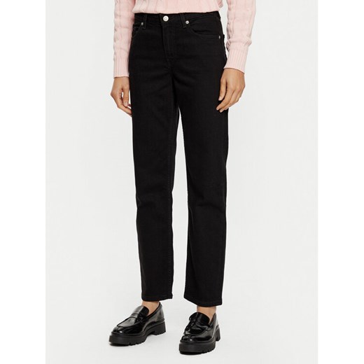 Tommy Hilfiger Jeansy Classic WW0WW45015 Czarny Straight Fit ze sklepu MODIVO w kategorii Jeansy damskie - zdjęcie 182730147