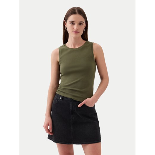 Gap Top 540735-11 Zielony Slim Fit Gap XXS MODIVO