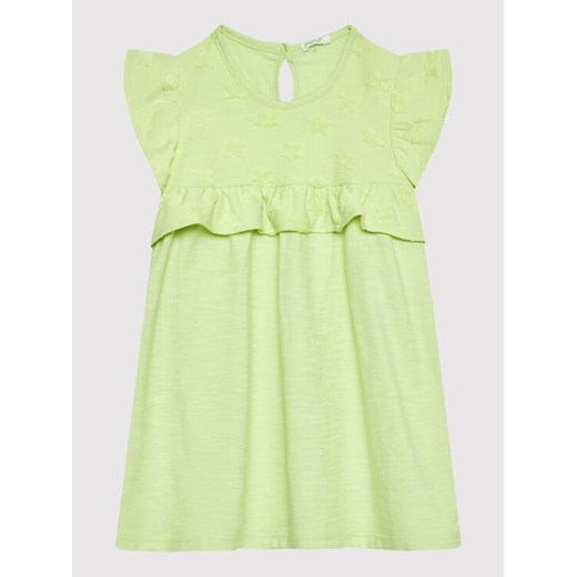 United Colors Of Benetton Sukienka codzienna 31KAAV001 Zielony Regular Fit ze sklepu MODIVO w kategorii Sukienki niemowlęce - zdjęcie 182730227