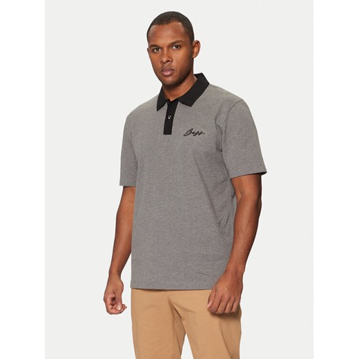 BOSS Polo C-Parris 104 50531402 Szary Regular Fit ze sklepu MODIVO w kategorii T-shirty męskie - zdjęcie 182730229