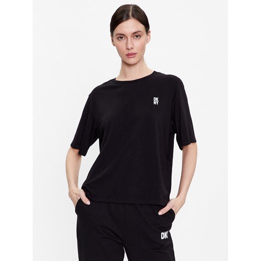 DKNY Koszulka piżamowa YI2422635 Czarny Loose Fit ze sklepu MODIVO w kategorii Piżamy damskie - zdjęcie 182730237