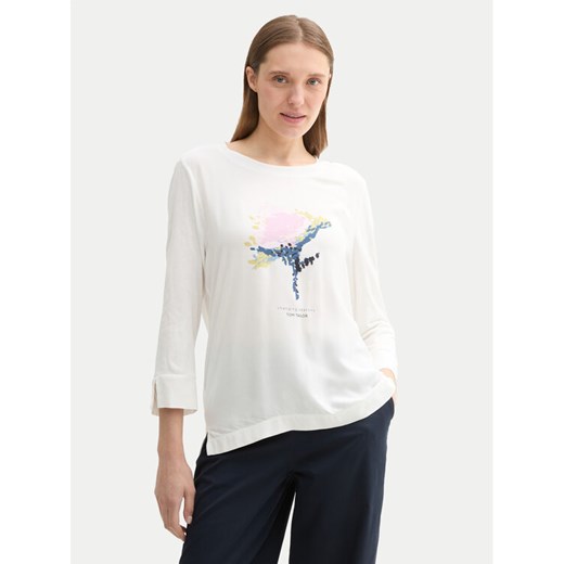 Tom Tailor Bluzka 1043110 Biały Regular Fit ze sklepu MODIVO w kategorii Bluzki damskie - zdjęcie 182730239