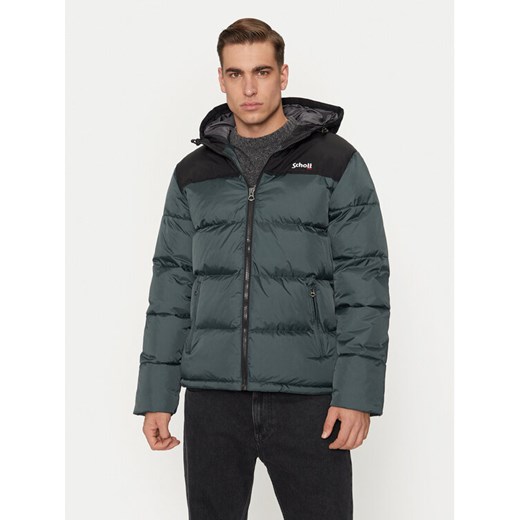 SCHOTT N.Y.C. Kurtka zimowa UTAH2 Zielony Regular Fit ze sklepu MODIVO w kategorii Kurtki męskie - zdjęcie 182730308
