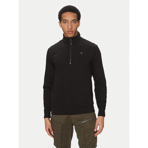 G-Star Raw Bluza Nifous Half Zip D26305-D566 6484 Czarny Regular Fit ze sklepu MODIVO w kategorii Bluzy męskie - zdjęcie 182730316