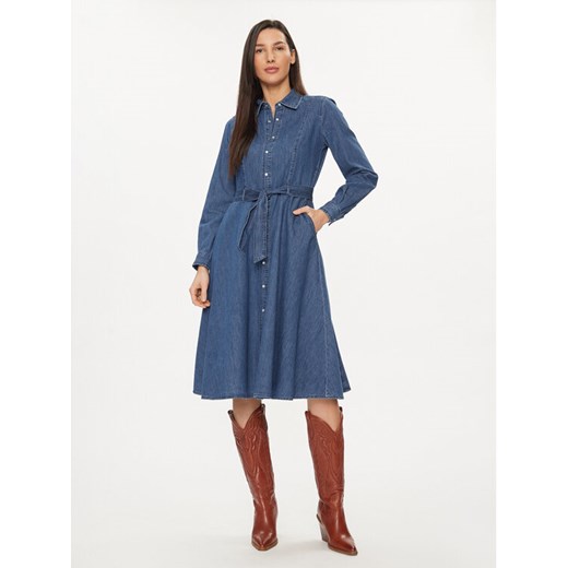 United Colors Of Benetton Sukienka jeansowa 4RZKDV07A Niebieski Regular Fit ze sklepu MODIVO w kategorii Sukienki - zdjęcie 182730375