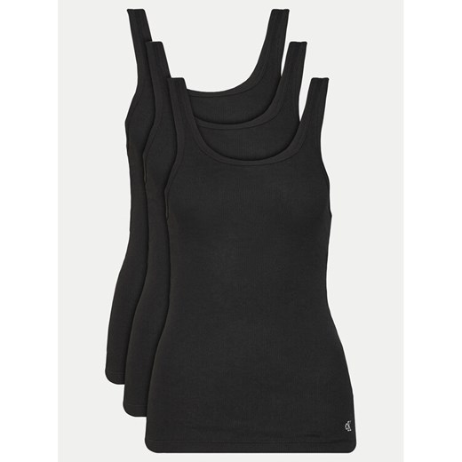 Calvin Klein Underwear Komplet 3 topów LV00QS7493 Czarny Regular Fit ze sklepu MODIVO w kategorii Bluzki damskie - zdjęcie 182730418
