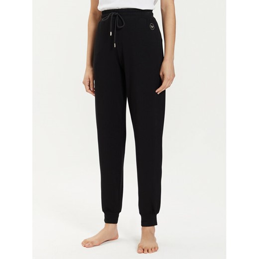 Emporio Armani Underwear Spodnie dresowe 164836 4R272 00020 Czarny Regular Fit ze sklepu MODIVO w kategorii Spodnie damskie - zdjęcie 182730488