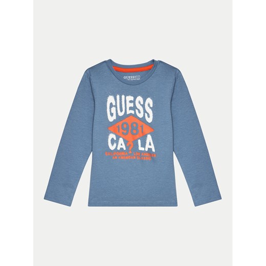 Guess Bluzka N4BI01I3Z14 Niebieski Regular Fit ze sklepu MODIVO w kategorii T-shirty chłopięce - zdjęcie 182730515