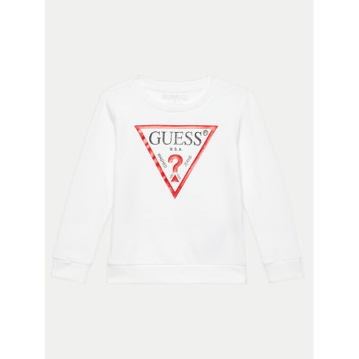 Guess Bluza N73Q10 KAUG0 Biały Regular Fit ze sklepu MODIVO w kategorii Bluzy dziewczęce - zdjęcie 182730626