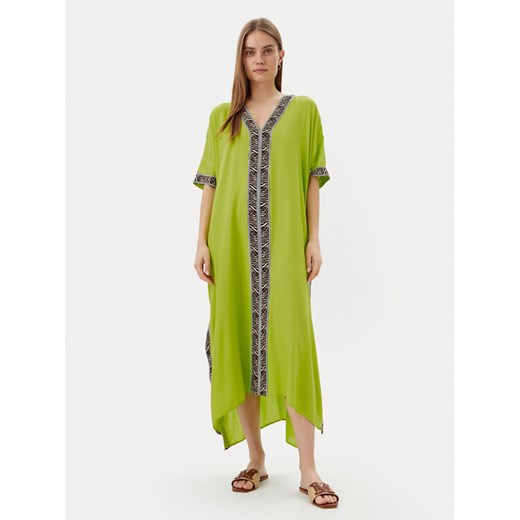 LOLA CASADEMUNT Tunika LS2516055 Zielony Relaxed Fit ze sklepu MODIVO w kategorii Odzież plażowa - zdjęcie 182730636