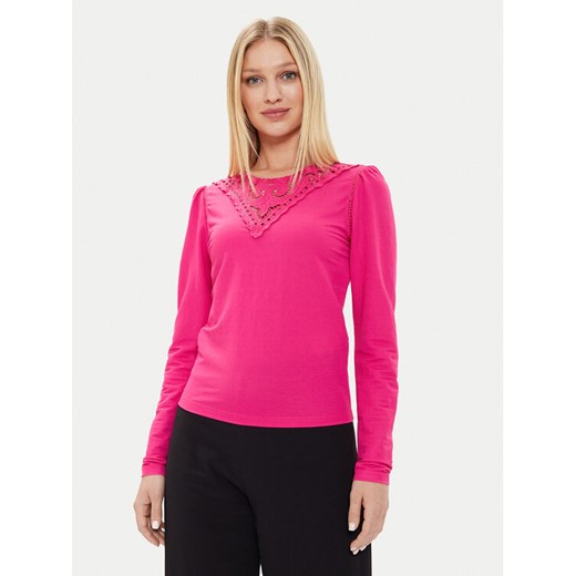 Morgan Bluzka 241-TANIO Różowy Regular Fit ze sklepu MODIVO w kategorii Bluzki damskie - zdjęcie 182730649