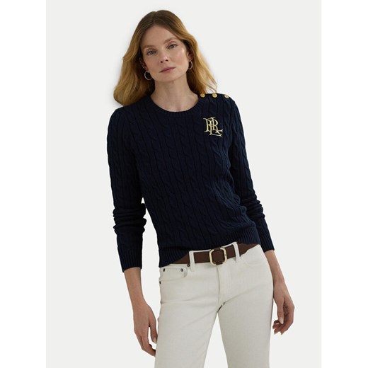 LAUREN RALPH LAUREN Sweter 200932223003 Granatowy Regular Fit ze sklepu MODIVO w kategorii Swetry damskie - zdjęcie 182730659