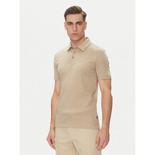 BOSS Polo Palosh 30 50471335 Beżowy Slim Fit ze sklepu MODIVO w kategorii T-shirty męskie - zdjęcie 182730686
