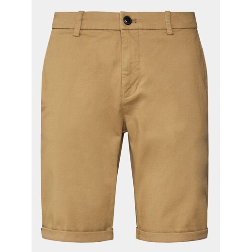 Lindbergh Szorty materiałowe 30-505044 Beżowy Slim Fit ze sklepu MODIVO w kategorii Spodenki męskie - zdjęcie 182730698