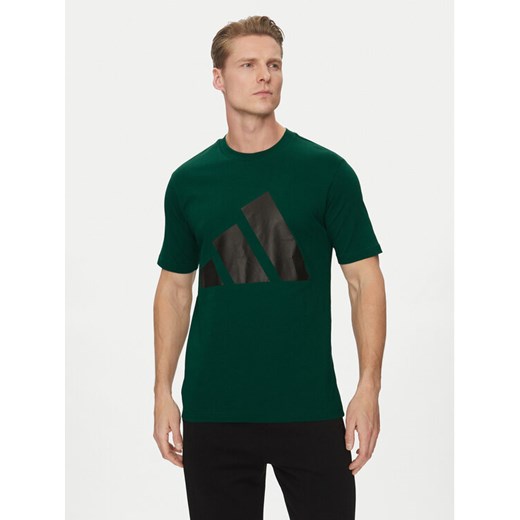 adidas T-Shirt Essentials Big Logo JE8932 Zielony Regular Fit ze sklepu MODIVO w kategorii T-shirty męskie - zdjęcie 182730766