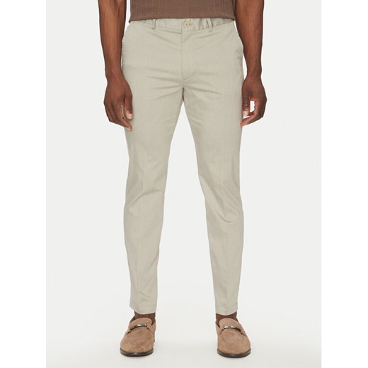 BOSS Spodnie materiałowe P-Kaiton1 50538828 Beżowy Slim Fit ze sklepu MODIVO w kategorii Spodnie męskie - zdjęcie 182730768