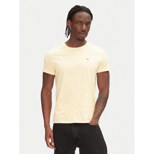 Tommy Jeans T-Shirt DM0DM04411 Żółty Slim Fit ze sklepu MODIVO w kategorii T-shirty męskie - zdjęcie 182730785