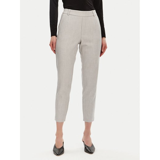 Vila Chinosy Varone 14087406 Szary Slim Fit ze sklepu MODIVO w kategorii Spodnie damskie - zdjęcie 182730796