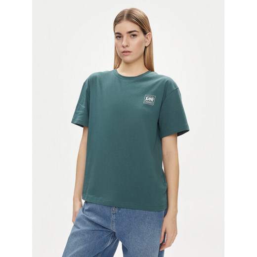 Lee T-Shirt 112350208 Zielony Relaxed Fit ze sklepu MODIVO w kategorii Bluzki damskie - zdjęcie 182730805