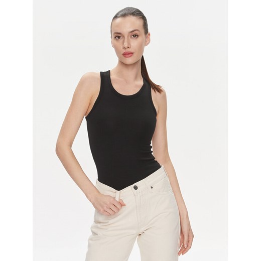 Calvin Klein Top Modal Rib Tank Top K20K206406 Czarny Slim Fit ze sklepu MODIVO w kategorii Bluzki damskie - zdjęcie 182730915