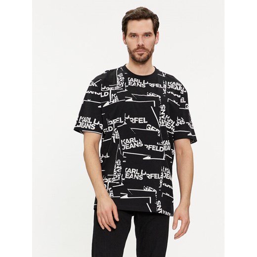 Karl Lagerfeld Jeans T-Shirt 240D1709 Czarny Relaxed Fit ze sklepu MODIVO w kategorii T-shirty męskie - zdjęcie 182730998