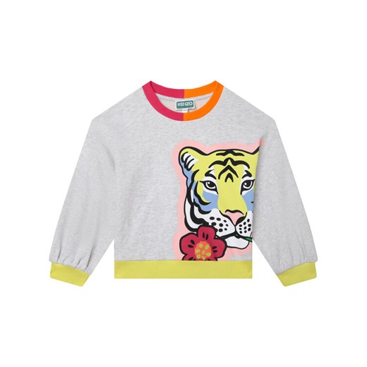 Kenzo Kids Bluza K15647 S Szary Regular Fit ze sklepu MODIVO w kategorii Bluzy dziewczęce - zdjęcie 182731105