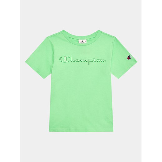 Champion T-Shirt 306349 Zielony Regular Fit ze sklepu MODIVO w kategorii T-shirty chłopięce - zdjęcie 182731206