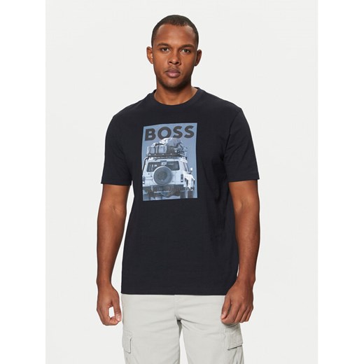 BOSS T-Shirt Te_Mextour 50535079 Granatowy Regular Fit ze sklepu MODIVO w kategorii T-shirty męskie - zdjęcie 182731227