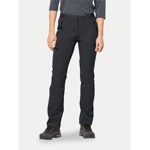 Jack Wolfskin Spodnie outdoor Geigelstein 1507731 Czarny Regular Fit ze sklepu MODIVO w kategorii Spodnie damskie - zdjęcie 182731236