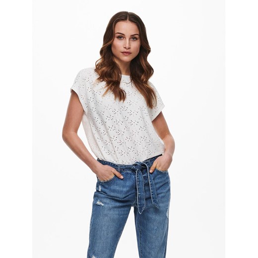 ONLY Bluzka Smilla 15231005 Biały Regular Fit ze sklepu MODIVO w kategorii Bluzki damskie - zdjęcie 182731308