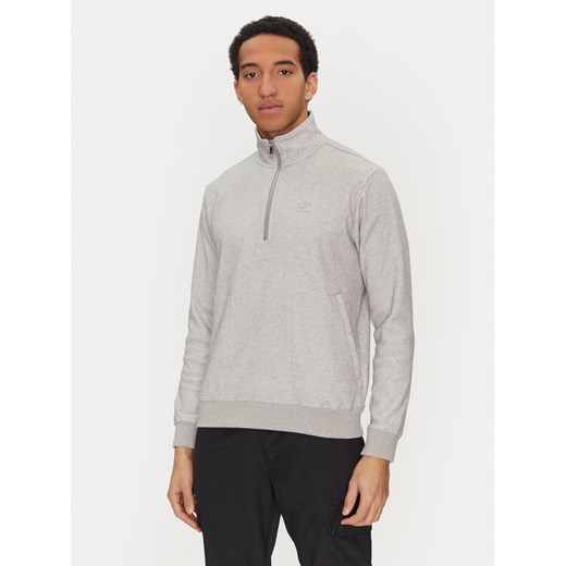 adidas Bluza Trefoil Essentials Waffle JD2447 Szary Regular Fit ze sklepu MODIVO w kategorii Bluzy męskie - zdjęcie 182731385