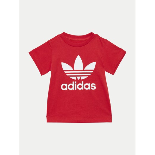 adidas T-Shirt Trefoil IX5115 Czerwony Regular Fit ze sklepu MODIVO w kategorii Koszulki niemowlęce - zdjęcie 182731425