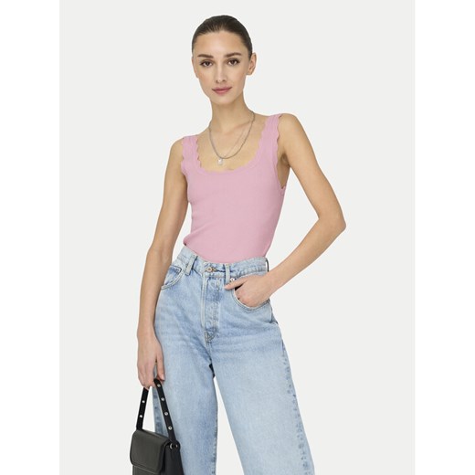 JDY Top Nanna 15290585 Różowy Slim Fit ze sklepu MODIVO w kategorii Bluzki damskie - zdjęcie 182731459