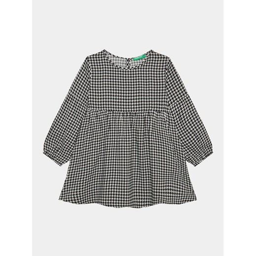 United Colors Of Benetton Sukienka codzienna 4XQNGV00Y Czarny Relaxed Fit ze sklepu MODIVO w kategorii Sukienki dziewczęce - zdjęcie 182731467