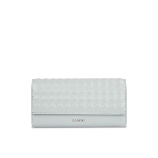 Calvin Klein Duży Portfel Damski Calvin Mini Quilt K60K611895 Szary ze sklepu MODIVO w kategorii Portfele damskie - zdjęcie 182731478