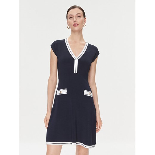 Guess Sukienka dzianinowa Febe 4RGK08 5790Z Granatowy Regular Fit ze sklepu MODIVO w kategorii Sukienki - zdjęcie 182731585