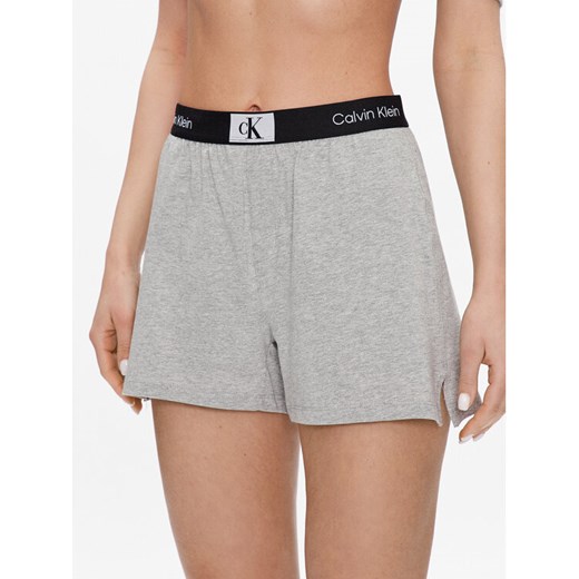 Calvin Klein Underwear Szorty piżamowe 000QS6947E Szary Regular Fit ze sklepu MODIVO w kategorii Piżamy damskie - zdjęcie 182731658