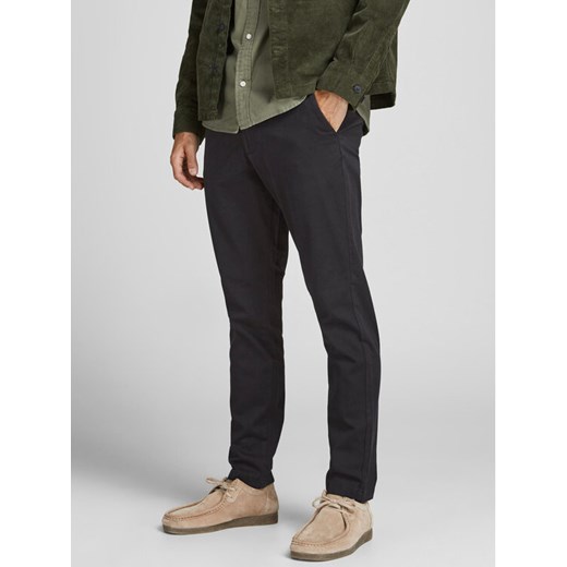 Jack&Jones Spodnie materiałowe Marco Dave 12174152 Czarny Slim Fit ze sklepu MODIVO w kategorii Spodnie męskie - zdjęcie 182731737