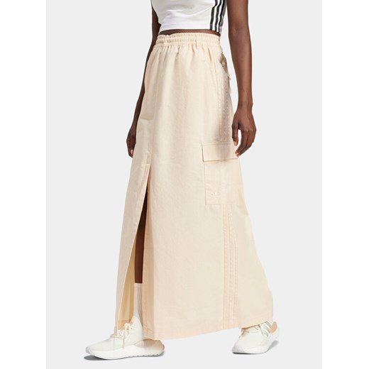 adidas Spódnica trapezowa Premium Essentials IU2677 Beżowy Regular Fit ze sklepu MODIVO w kategorii Spódnice - zdjęcie 182731828