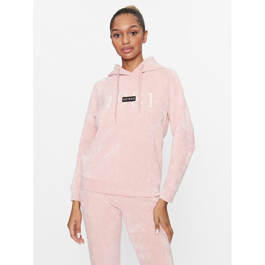 Guess Bluza V3BQ01 KBC00 Różowy Regular Fit ze sklepu MODIVO w kategorii Bluzy damskie - zdjęcie 182731836