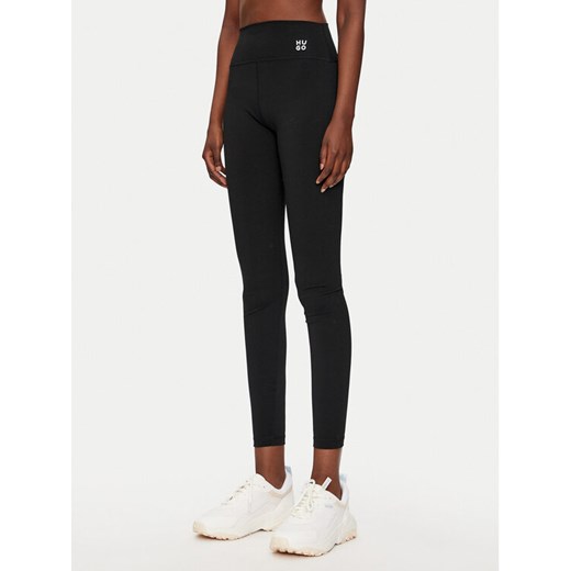 Hugo Legginsy Noparda 50528445 Czarny Slim Fit ze sklepu MODIVO w kategorii Spodnie damskie - zdjęcie 182731856