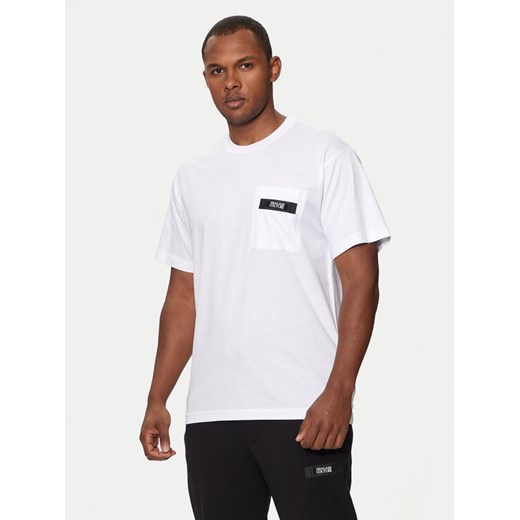Versace Jeans Couture T-Shirt 76GAHE05 Biały Regular Fit ze sklepu MODIVO w kategorii T-shirty męskie - zdjęcie 182731875