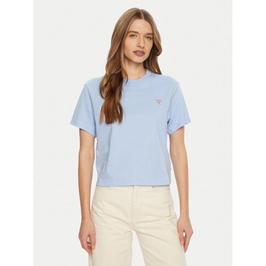 Guess Jeans T-Shirt W4YI05 K8HM0 Niebieski Regular Fit ze sklepu MODIVO w kategorii Bluzki damskie - zdjęcie 182732017