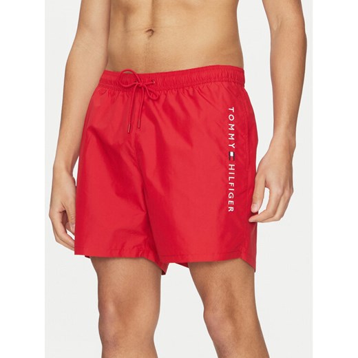 Tommy Hilfiger Szorty kąpielowe UM0UM03258 Czerwony Regular Fit Tommy Hilfiger M MODIVO